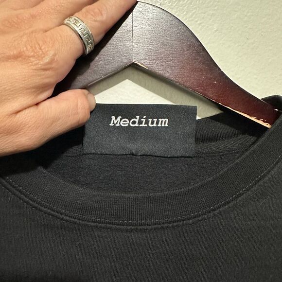 FTP BRAND NEW Crewneck Sweatshirt BLACK Embroidered 2010 Streetwear M - Picture 3 of 3